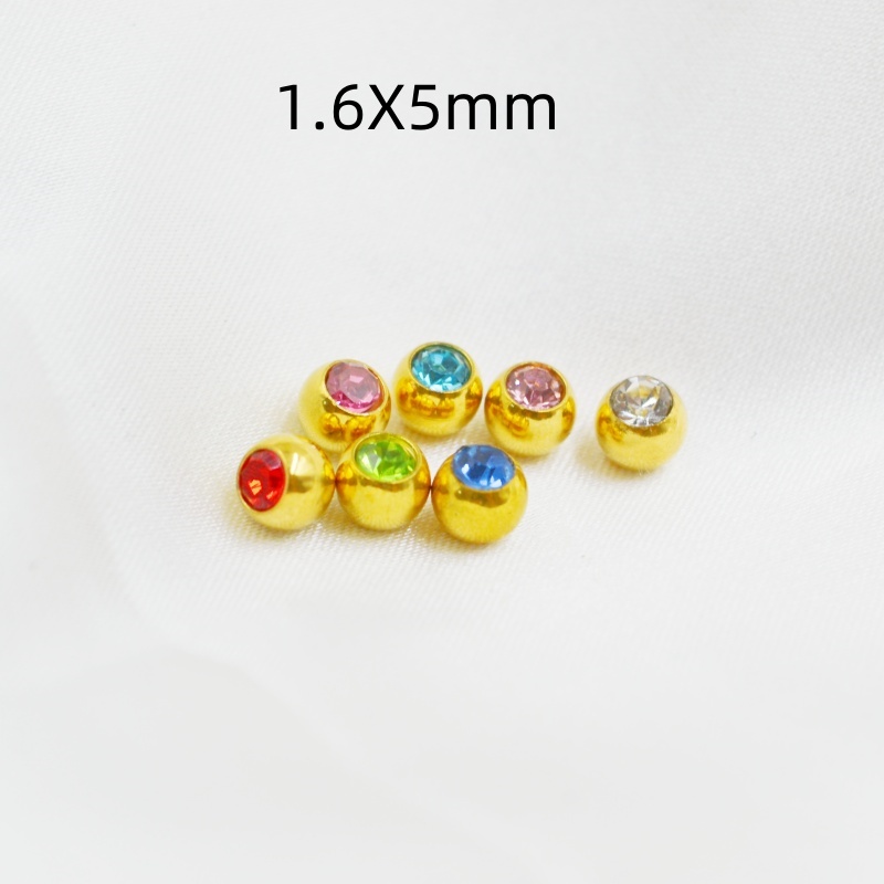 Body Jewelry Replacement Ball - 50 stks/partij Crystal Gems Ball Vervanging