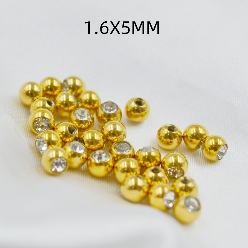 50 stks/partij Crystal Gems Ba - Body Jewelry Replacement Ball recensie en prijs