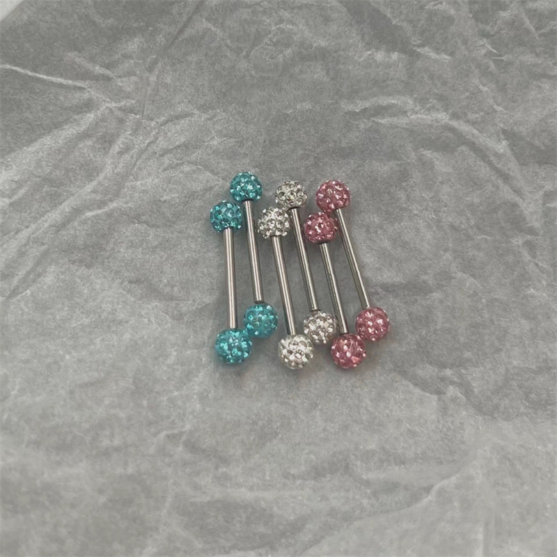 Titanium stalen tongstud met s - Body Jewelry Replacement Ball recensie en prijs