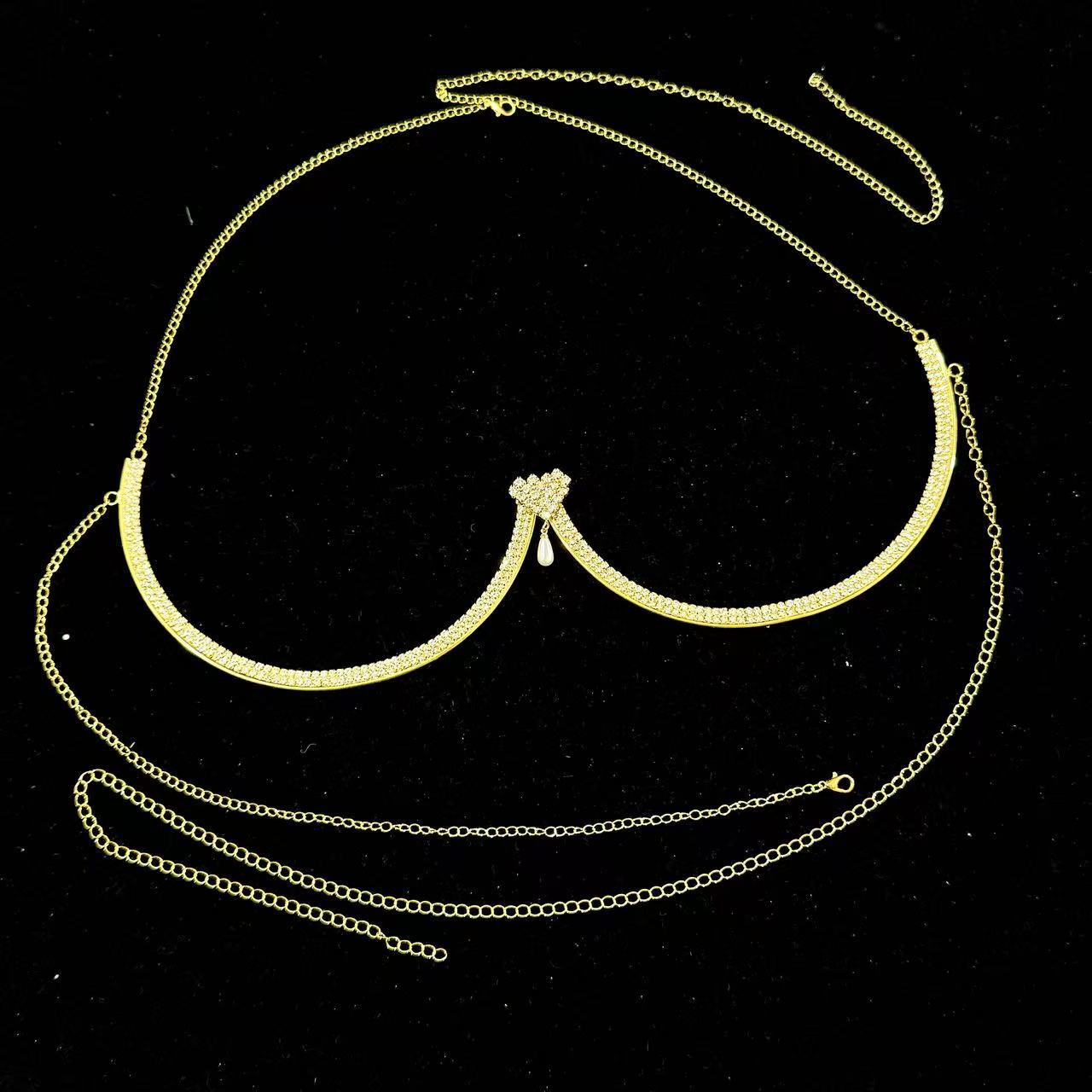 Damesborstondersteuning parel  - Body Jewelry Necklace recensie en prijs