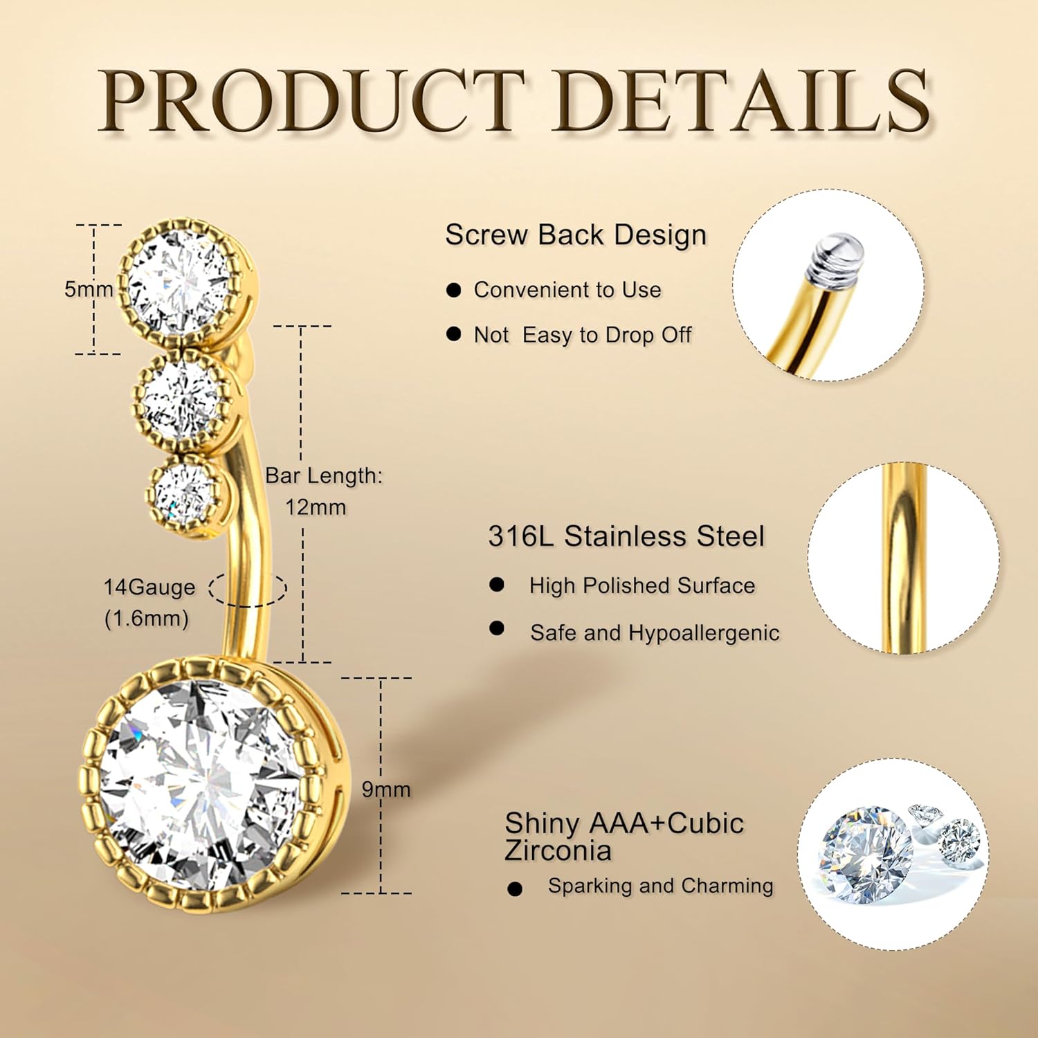 Drperfect 1Pc Navelring Chirur - Body Jewelry Surgical Steel recensie en prijs